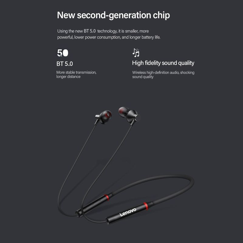 Audifono-Bluetooth-Lenovo-HE05X-Banda-Magnetica-Negro
