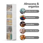 Estante-Organizador-Multiusos-5-Niveles-Elegante-con-Ruedas-Puerta-Gris-S27