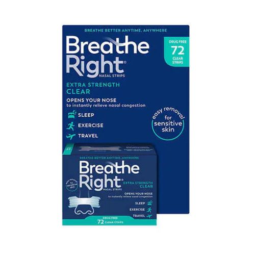 BANDAS NASALES ANTIRONQUIDOS Breathe Right Piel sensible - 72 Tiras