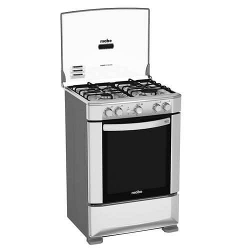 COCINA A GAS GLP/GN MABE 4 HORNILLAS CMP6015SG0 DE PISO 60 CM GRIS (MUNDO ELECTRONICO)