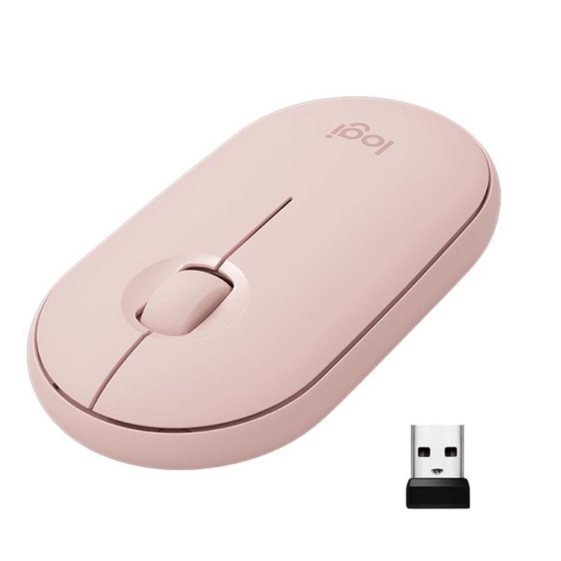 MOUSE-LOGITECH-PEBBLE-M350-SILENT-WIRELESS-BLUETOOTH-ROSE--910-005769-