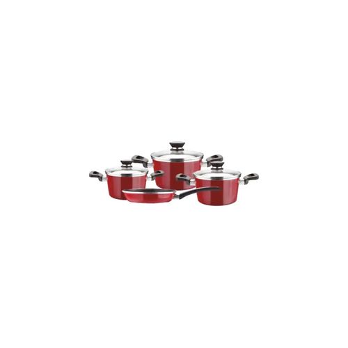 Set de Ollas Acero Vitrificado 7 PZ Magefesa Coral - Rojo