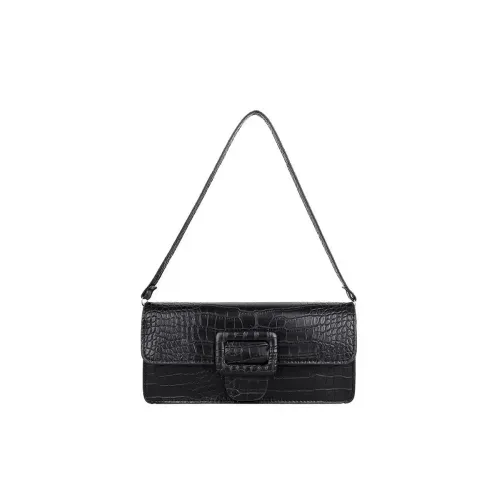 Makeway - Cartera 4202.99-DA3-BLK diseñador de hombro cuero PU moda Tendencia - Negro