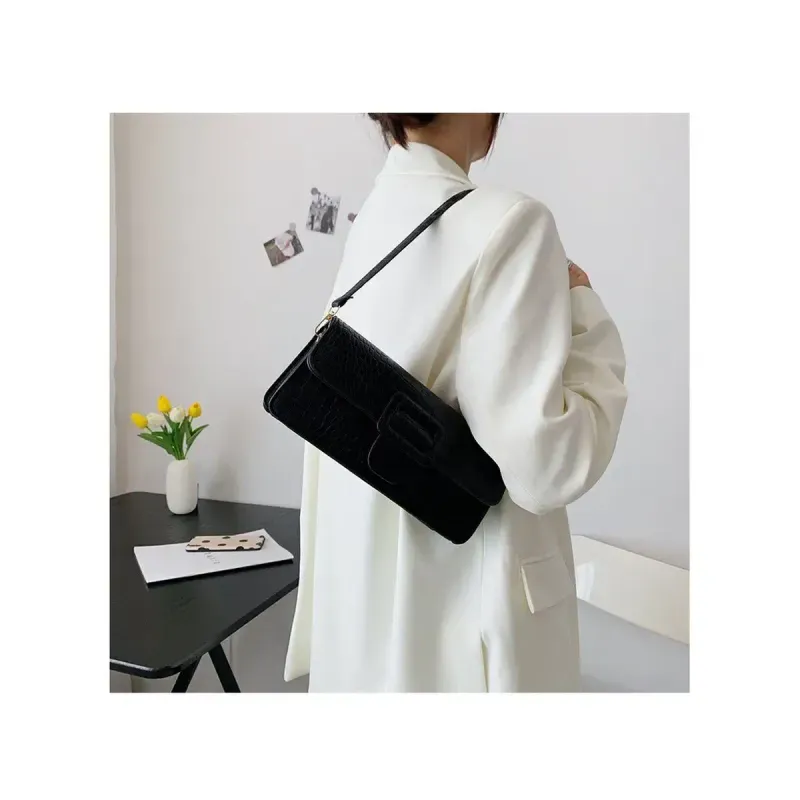 Makeway---Cartera-420299-DA3-BLK-diseñador-de-hombro-cuero-PU-moda-Tendencia---Negro