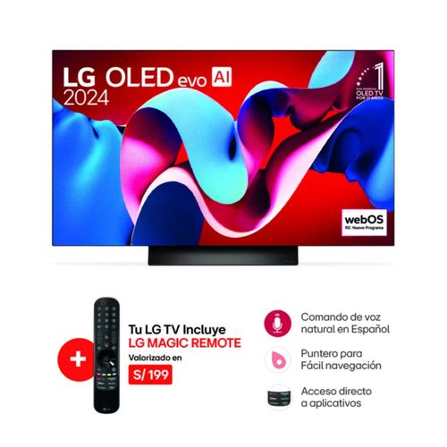 LG TV 48" OLED Evo 4K UHD ThinQ AI WebOS OLED48C4PSA (2024)