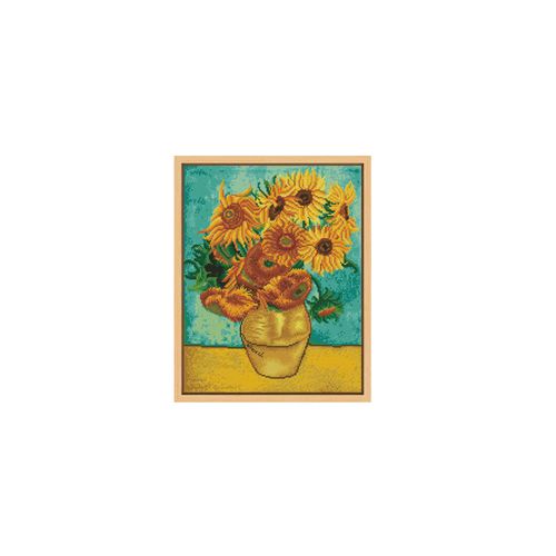 Cuadro Lienzo Al Oleo Pintando Con Números Girasol Van Gogh