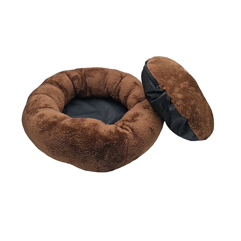 Cama-Para-Perros-y-Gatos-Donut-Lite-Marron-Talla-L-MD