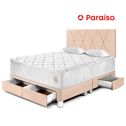 Dormitorio Pocket Max Queen Con Cajonesones Champagne