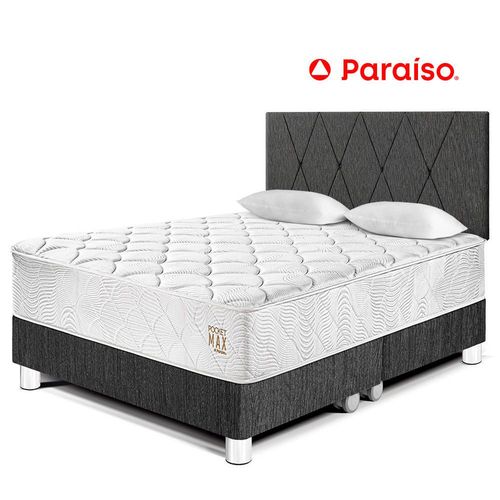 Dormitorio Pocket Max Queen Charcoal