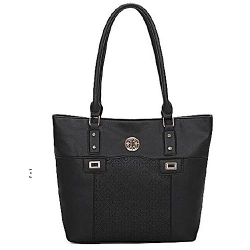 Cartera Bolso Tote Biocuero Negro