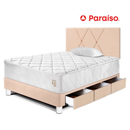 Dormitorio Pocket Max 1.5 Plazas Con Cajones Champagne