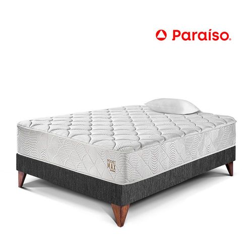 Cama Europea Pocket Max 1.5 Plazas Charcoal