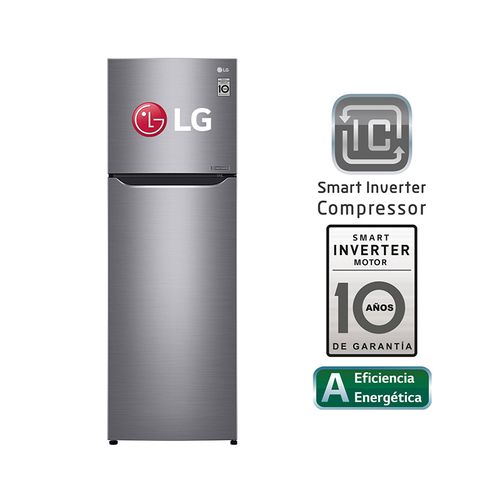 Refrigeradora LG Top Freezer GT29BPPDC 254L con Door Cooling - Plateada