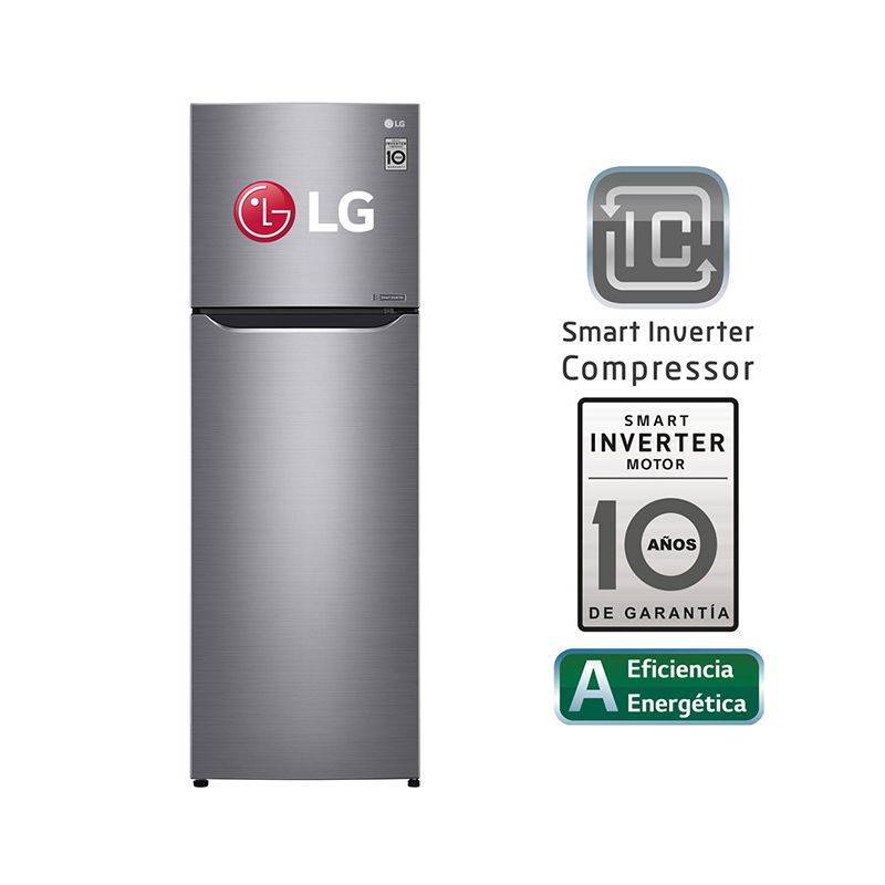 Refrigeradora-LG-Top-Freezer-GT29BPPDC-254L-con-Door-Cooling---Plateada