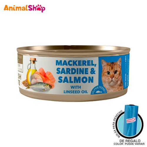 Comida Húmeda De Gato Adulto Amity Sardina Y Salmón 80Gr