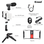 Kit-de-Video-para-Vlogger-Jaula-2-Reflectores-y-microfono-para-celular