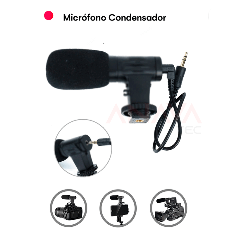 Kit-de-Video-para-Vlogger-Jaula-2-Reflectores-y-microfono-para-celular