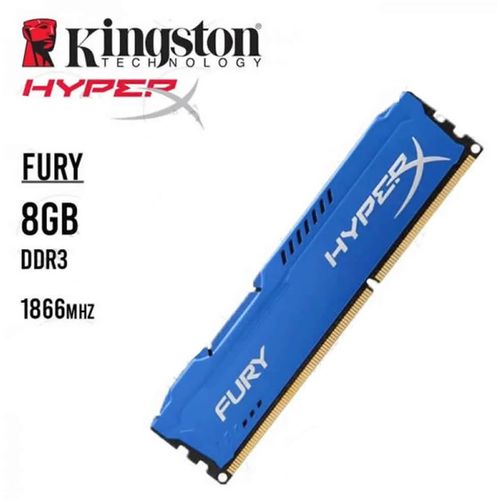 MEMORIA RAM KINGSTON HYPERX FURY AZUL DDR3-8GB 1600MHZ