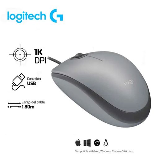 MOUSE LOGITECH M110 SILENT USB SILVER