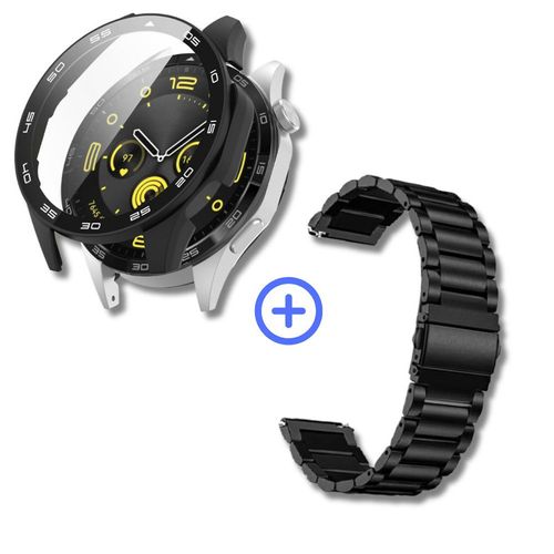 Pack case protector + correa negro para Huawei watchGT3 46 MM