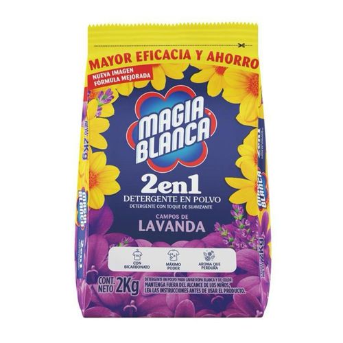 Detergente en Polvo Magia Blanca Lavanda 2kg