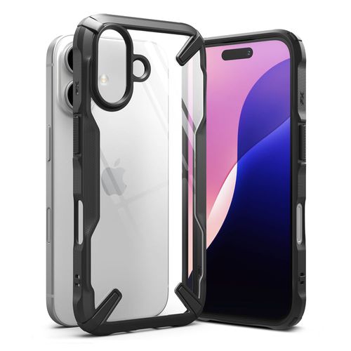 Case para iPhone 16, fusion X, antigolpes, rígido, negro