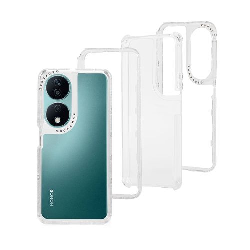 Case para Honor X7b, protección 360, 3 capas de protección, transparente