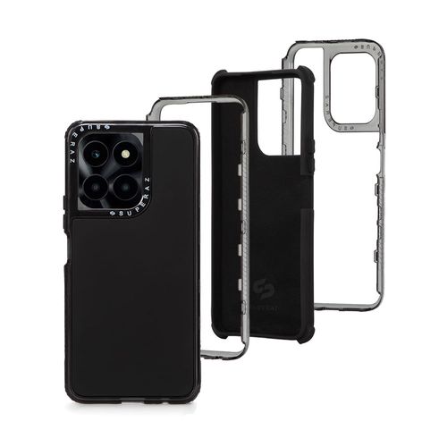 Case para Honor X6a plus, protección 360, 3 capas de protección, negro