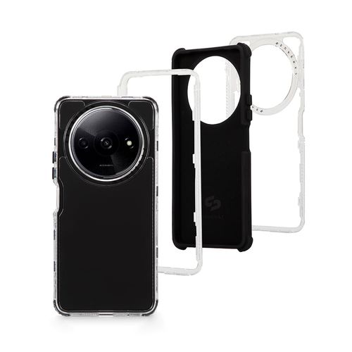 Case para Redmi A3, protección 360, 3 capas de protección, negro