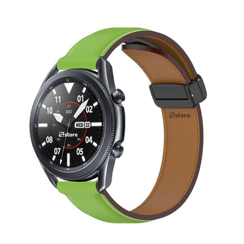 Correa de Cuero Para Samsung Galaxy Watch 3 Magnético 45mm Verde