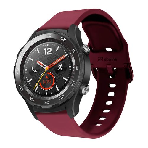 Correa Para Huawei Watch 2 Classic Vino Rojo