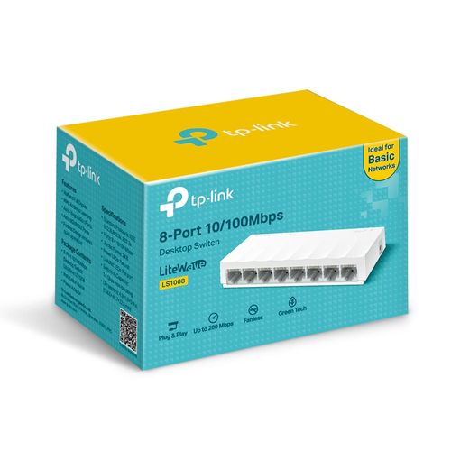 Switch TP-Link 8 Puertos LS1008 10/100 Mbps. Litewave