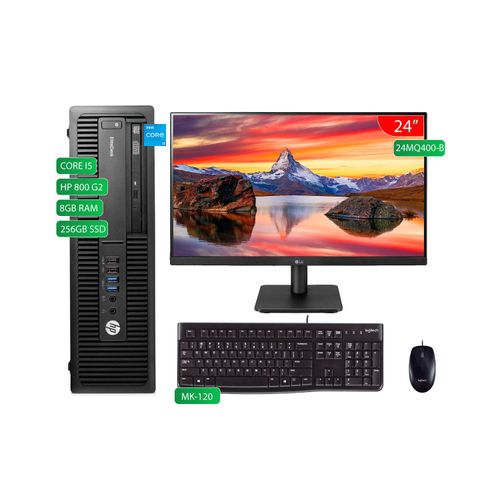 PC DESKTOP CORE I5 6TA, 8GB RAM SSD 256GB+MONITOR LG 24MQ400+MK120 TECLADO