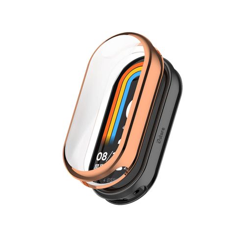 Case Metalizado Para Xiaomi Mi Band 8 Gold Rose