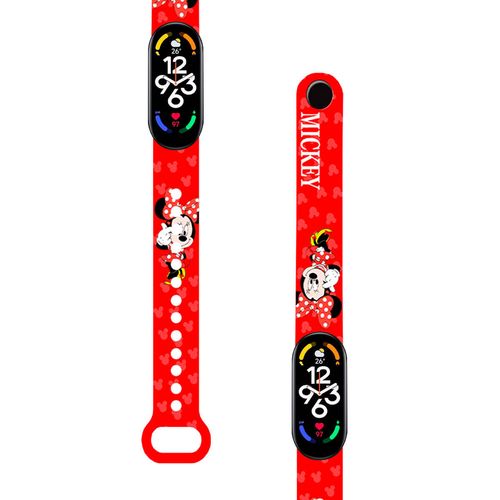 Correa Para Xiaomi Mi Band 7 Minnie Mouse Red