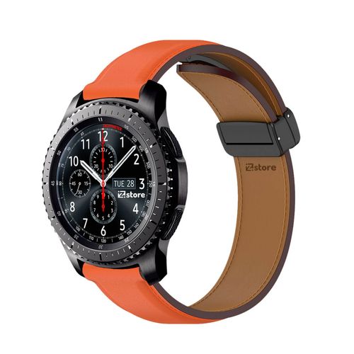 Correa de Cuero Para Samsung Gear S3 Magnético Naranja