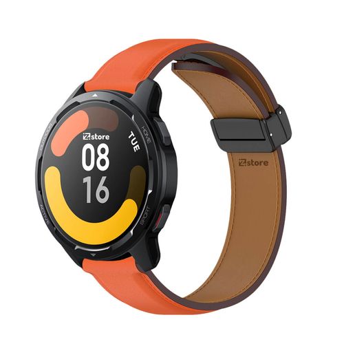 Correa de Cuero Para Huawei GT3 Magnético 46mm Naranja