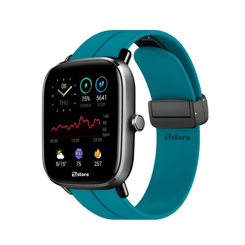 Correa Para Amazfit GTS2 Mini Broche Magnético Azul Turquesa