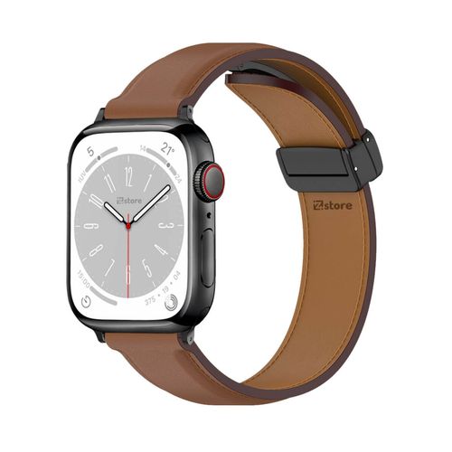 Correa De Cuero Para Apple Watch 42-44-45-49mm Black Marron