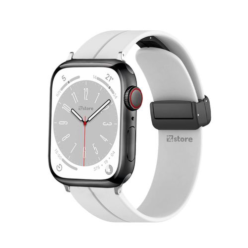 Correa Para Apple Watch Broche Magnético 42-44-45-49mm Silver Blanco