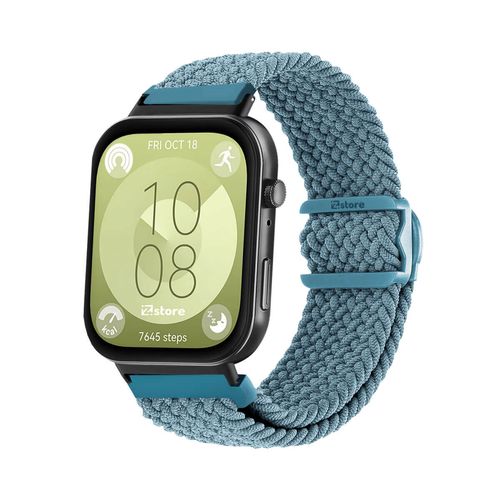 Correa de Nylon Para Huawei Watch Fit 3 Black Celeste