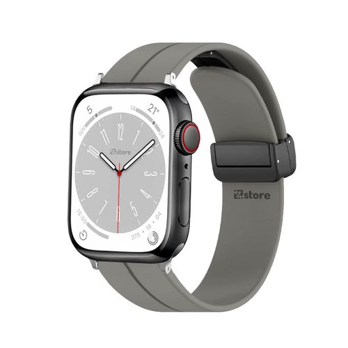 Correa Para Apple Watch Broche Magnético 42-44-45-49mm Silver Verde Pino