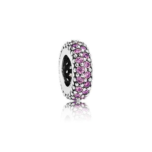 Charm Pandora Original para Mujer 791359CFP Espaciador de Brillo Morado Nezmun