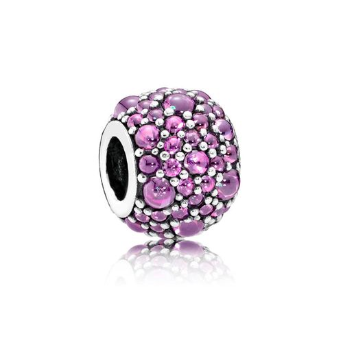 Charm Dije Pandora Original para Mujer 791755CFP Gotas Purpuras Brillantes Plata s925 Nezmun