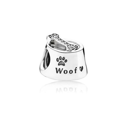 Charm Dije Pandora Original para Mujer 791708CZ Dog Bowl Plata 925 Nezmun