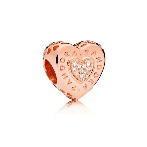 Charm Pandora Original para Mujer 787375CZ Rose Logo Love Heart s925 Nezmun