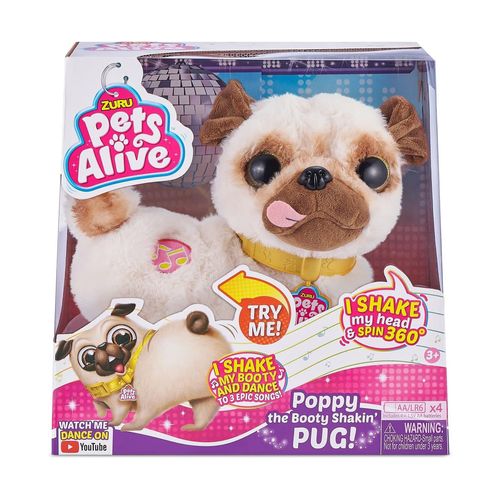 Poppy Pug Interactivo Pets Alive Zuru