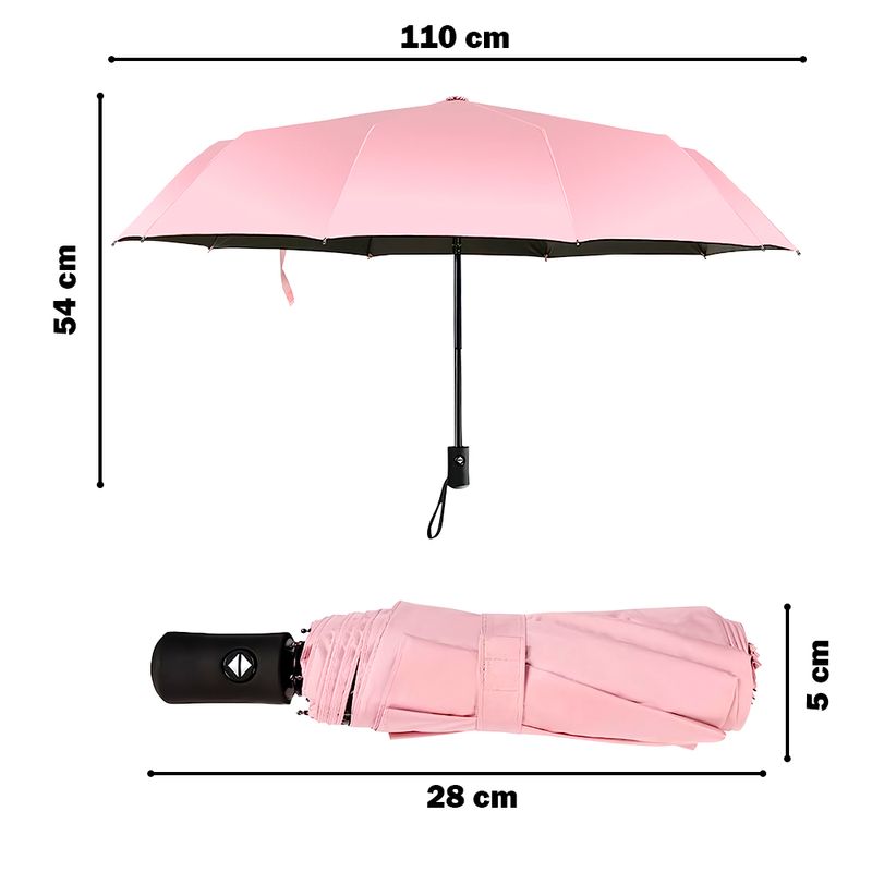 Paraguas-Plegable-con-Proteccion-UV-Sombrilla-de-Mano-K01-Rosado