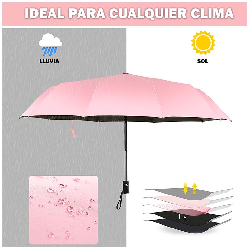 Paraguas-Plegable-con-Proteccion-UV-Sombrilla-de-Mano-K01-Rosado