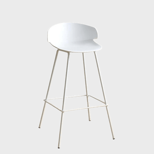 Silla Banco De Bar Venecia Color Blanco 90x47